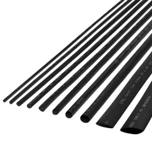 Tub termocontractabil 10mm 0.5m negru 1buc REBEL NAR0251.1-0.5