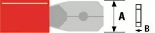 Conector papuc 4.8mm 0.5mm rosu