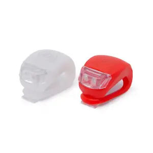 Set lumini LED pentru bicicleta TPE rezistent la apa/ 2buc fata si spate 57069B