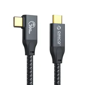 Cablu USB Orico CL32-10-BK 100W USB 3.2 Type-C 90 - USB 3.2 Type-C 1m negru textil