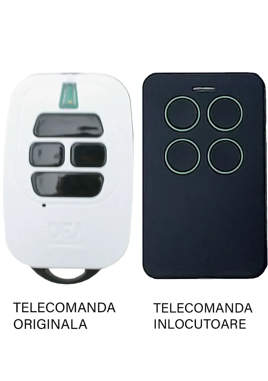 Telecomanda inlocuitoare poarta garaj 4 butoane cod saritor frecventa 433.92MHz Dea GTi4 compatibila cu originalul (810/4)
