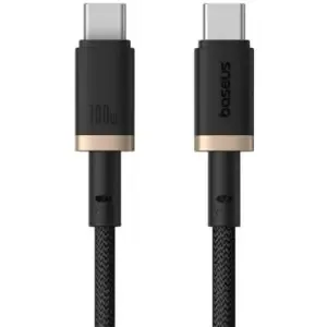 Cablu alimentare /date Baseus Dura Fast Charging Data 2m USB Type-C - USB Type-C 100W braided galben+negru P10377803U01-02