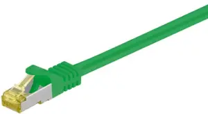 Cablu patch SFTP CAT7 mufat 1m verde RJ45 tata - RJ45 tata GOOBAY
