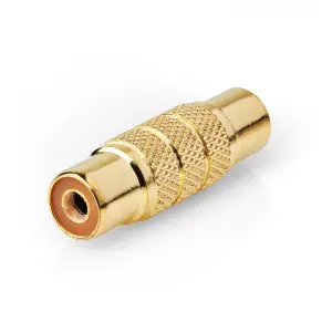 Adaptor audio PROFESIONAL mono RCA mama - RCA mama metal aurit 1buc Nedis CABW24950AT