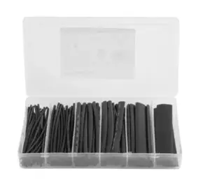 Kit tuburi retractabile 2:1 negru 6 dimensiuni 100buc Lanberg