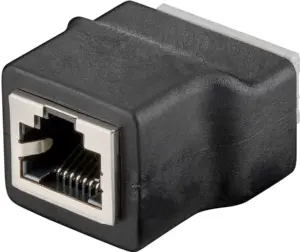 Adaptor bloc terminal cu 8 pini clema la RJ45 mama 8P8C Goobay 76737