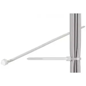Coliere plastic strangere cabluri 292x3.5 mm transparent 100buc fixPoint