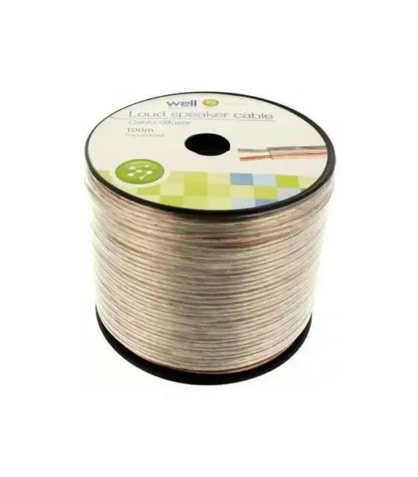 Cablu difuzor 10m transparent 2x1.5mm CCA Well LSP-CCA1.50TT-100-WL-10