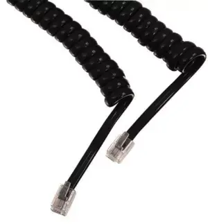 Cablu receptor telefon fix spiralat 2m RJ10 4P4C CCS negru Well