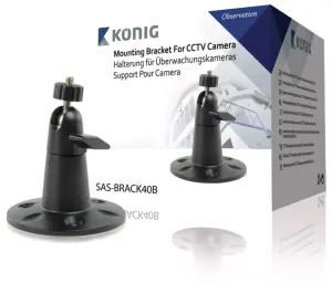Suport camera montabila neagra Konig 80mm baza x 83mm lungime
