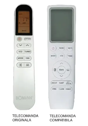 Telecomanda inlocuitoare compatibila Aer Conditionat BOMANN CL6044CB CL6045QCCB CL6046QCCB CL6047QCCB (657-1)