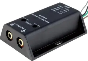 Convertor HI-LOW nivel semnale difuzor la 2x RCA audio aurit 40W intrare cabluri 4CarMedia