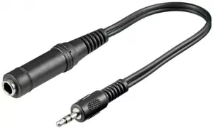 Cablu adaptor STEREO Jack 3.5 mm tata la STEREO Jack 6.35 mm mama 20cm Goobay