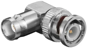 Adaptor 90 grade BNC tata - mama BNC contacte aurite Goobay 11345