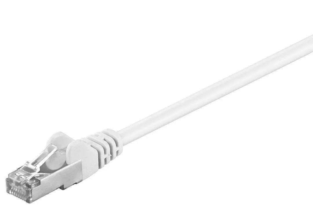 Cablu FTP CAT5e 2m alb CCA ecranat RJ45 x2 Goobay