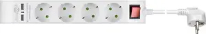 Prelungitor 4 prize 1.4m cu 2x USB 2.1A Goobay