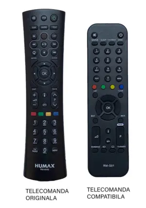 Telecomanda inlocuitoare compatibila pentru reciver DIGI RM-G01 compatibil cu originalul RM-H04S IR 724 (182-1)
