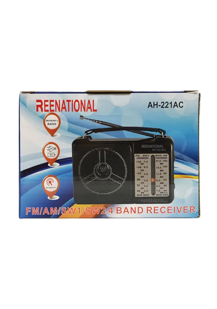 Radio 4 benzi FM/ unde medii AM/ unde scurte SW1/SW2 alimentare 220V /2x R20 AH221/222AC (315)