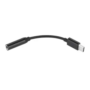 Cablu adaptor USB TYPE C - Jack 3.5 mm mama 10cm negru