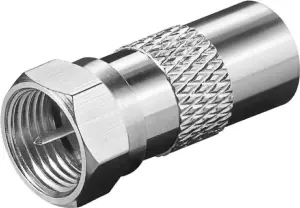 Adaptor mufa cablu coaxial tata TV - F tata din cupru Goobay