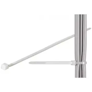 Coliere plastic de strangere cabluri 200x2.5 mm transparent 100buc fixPoint