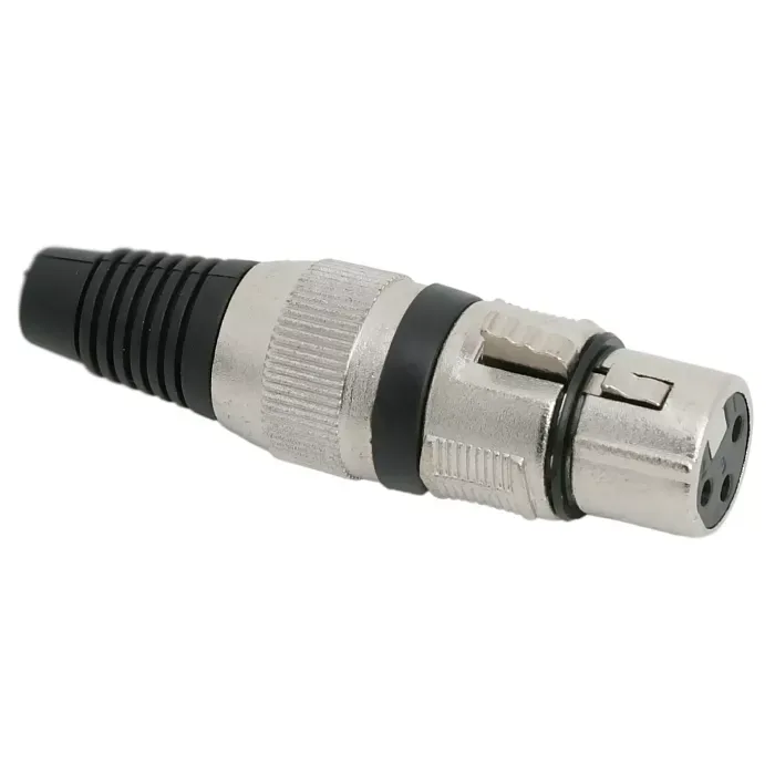 Soclu XLR 3 poli cu lipire cu fleaca de prindere protectie pentru cablu