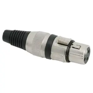 Soclu XLR 3 poli cu lipire cu fleaca de prindere protectie pentru cablu