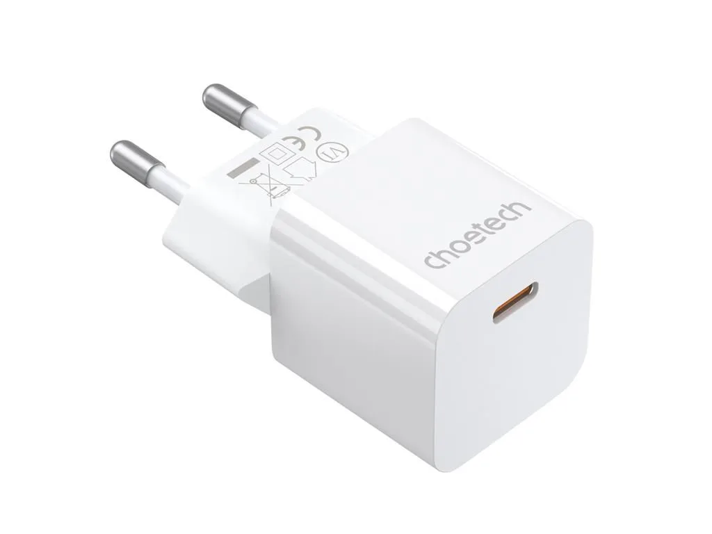 Incarcator retea Choetech 1x USB TYPE C PD 20W alb PD5010-EU-WH