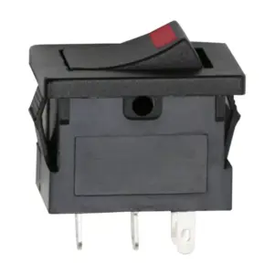 Interupator basculant 1 circuit 3 pini OFF-ON LED rosu 12V 15A cu retinere
