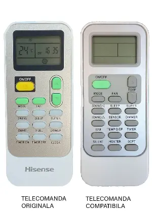 Telecomanda inlocuitoare compatibila Aer Conditionat Hisense DG11J1-91 (433-1)