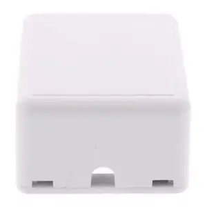 Priza de perete fara Keystone 1-port alba Well
