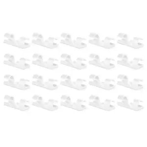 Set suporturi de cablu 20buc alb autoadezive MK5535 deleyCON