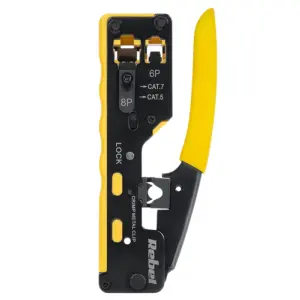 Cleste sertizare PASS-THROUGH RJ45 Cat.5 Cat.6 Cat.7 8 pini si RJ12 6 pini REBEL RB-1006