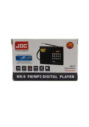 Radio FM 88-108MHz USB /SD redare MP3 (USB /SD) cu acumulator antena telescopica rotativa cablu alimentare JOC KK-9 (304)