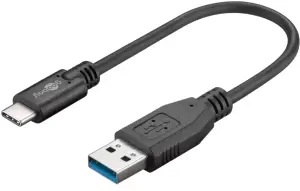 Cablu USB TYPE C - USB A 3.0 15cm sincronizare incarcare Super Speed 5Gbit/s cupru Goobay