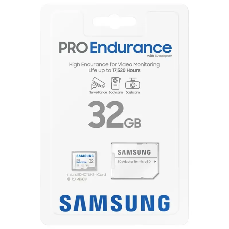Card MicroSDHC 32GB UHS-1 4K Clasa 10 PRO Endurance cu adaptor SD SAMSUNG MB-MJ32KA/EU
