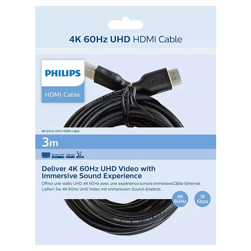 Cablu HDMI 2.0 UHD 3m 4K60Hz PHILIPS SWV5531/00 18Gbps Ethernet ARC
