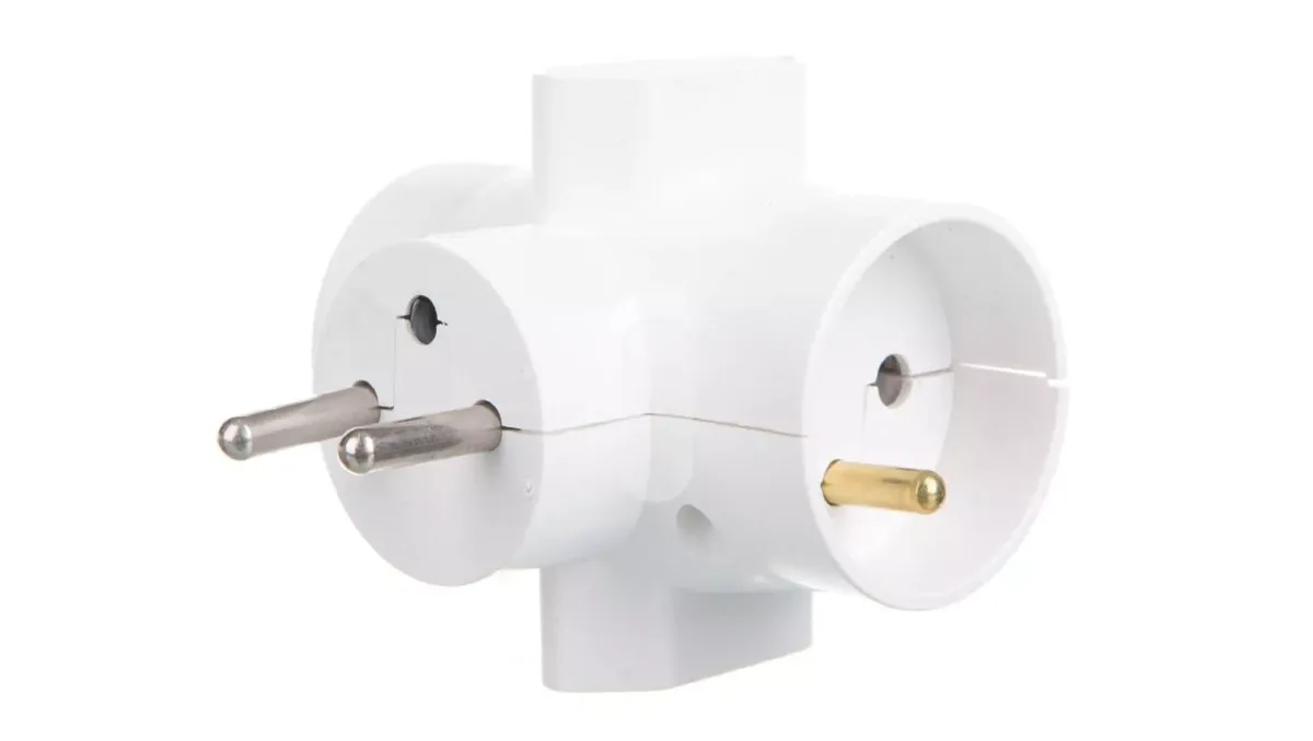 Conector AC supply splitter Layout 2P 2P+PE white TIMEX-ELEKTRO R-46