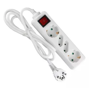 Prelungitor 4 prize cu intrerupator 1.5m 3G1.5mm2 alb V-TAC SKU-8770