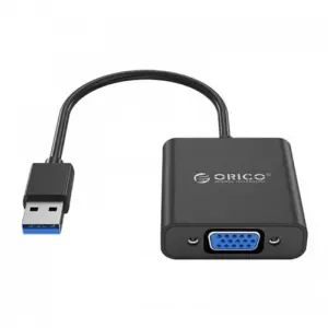 Cablu adaptor USB3.0 tata la VGA mama Orico UTV-BK negru 1920x1080P Windows