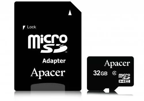 Card microSDHC 32GB Clasa 4 cu adaptor SD Apacer