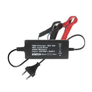 Incarcator cu debransare acumulatori plumb VRLA AGM 12V 2A TED