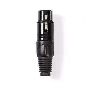 Conector XLR 3-Pin mama negru Nedis