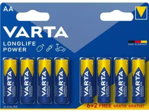 Baterii R6 AA Alkaline Longlife Power Varta 8buc/blister