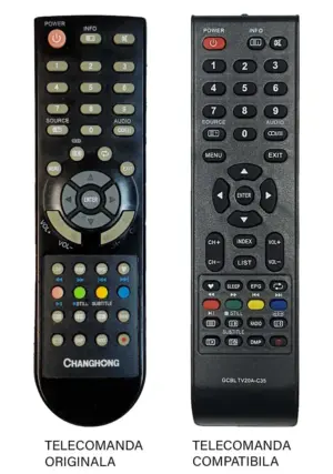 Telecomanda inlocuitoare TV Chanchong LCD compatibil cu originalul (28-1)