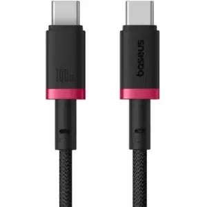 Cablu alimentare-date Baseus Dura Fast Charging Data 1m USB Type-C - USB Type-C 100W braided rosu+negru P10377803U01-01