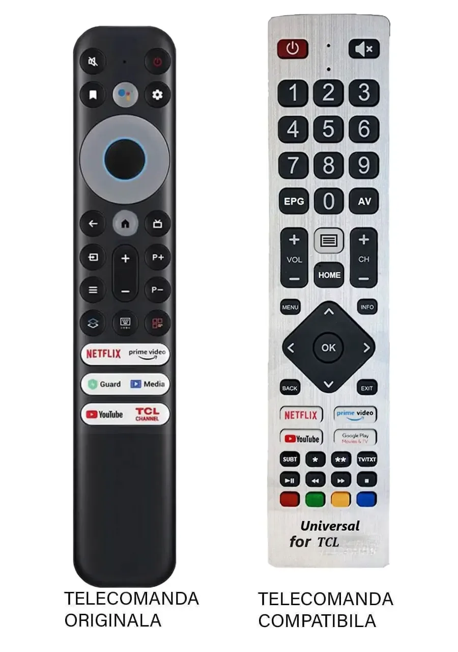 Telecomanda inlocuitoare TV TCL RC902V FMR1 compatibil cu originalul (574-1)