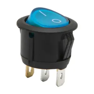Interupator basculant 1 circuit 3 pini ON-OFF 6A-250V albastru