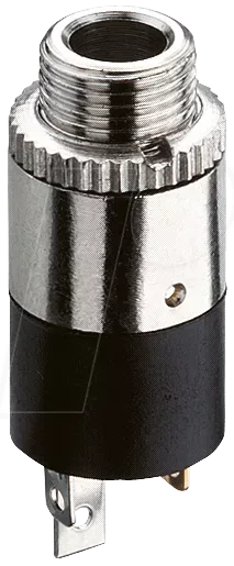 Conector jack stereo mama 3.5 mm de sasiu cu piulita Lumberg