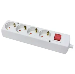 Multipriza 4 prize cu intrerupator alb 16A 3500W Plastrol GN-470SWS/WE